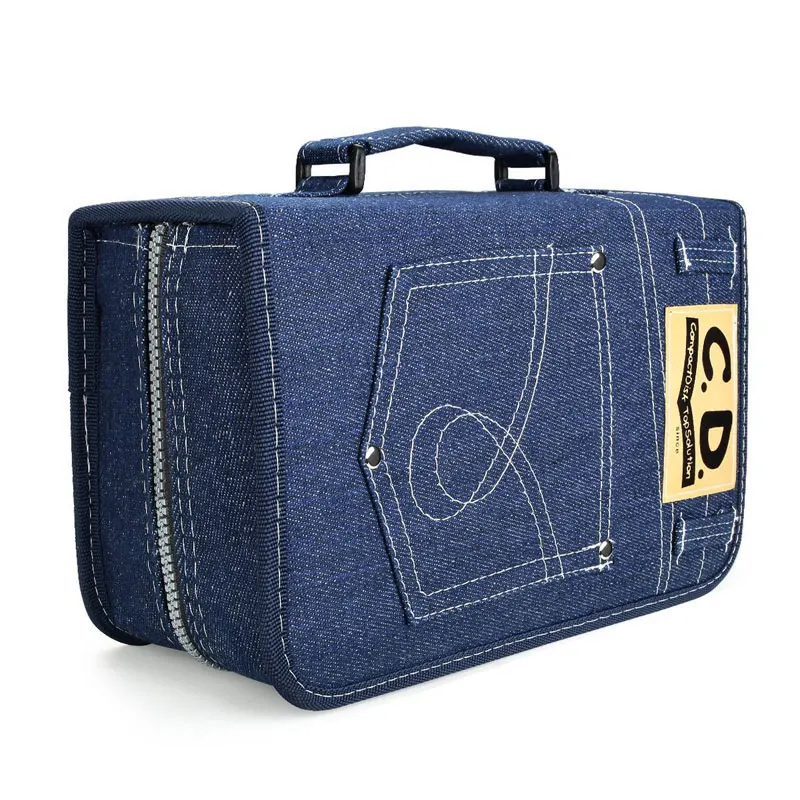 Bolsas de almacenamiento de viaje portátiles, paquete de almacenamiento de CD DVD, capacidad de 128 mangas, bolsa de colección de alta calidad para coche y hogar - imagen 5