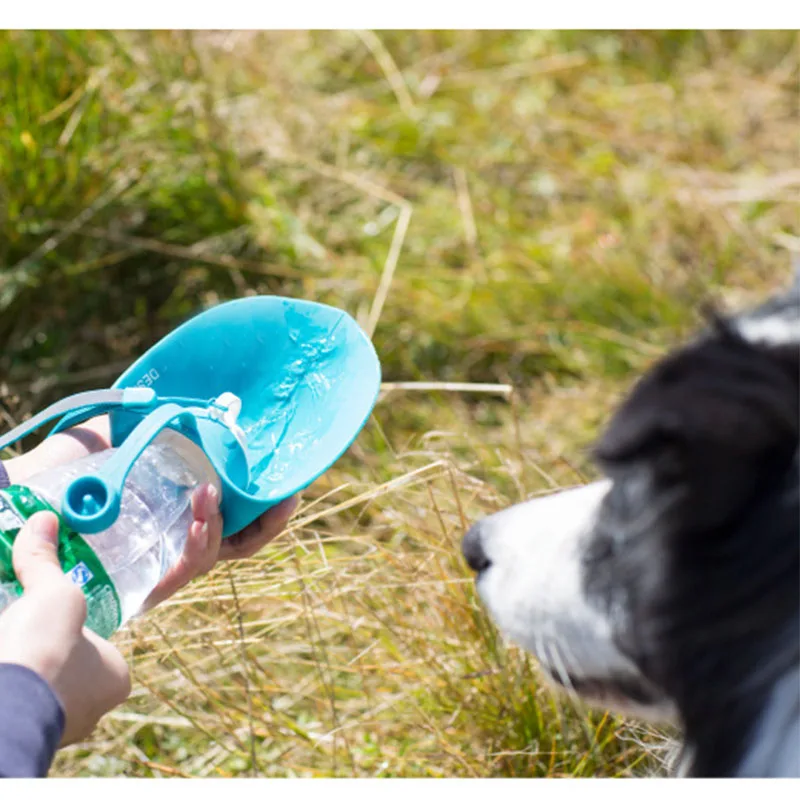 Nuevo Alimentador de agua portátil para mascotas, cuenco plegable para llevar en el coche, hervidor de agua para perros y gatos, contenedor de botella de agua para viajes al aire libre - imagen 2