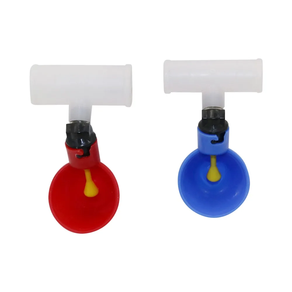 Taza para beber aves de corral, conector de 20mm o 25mm, alimentador automático de plástico para pollos, suministros para aves de corral, 3 uds.