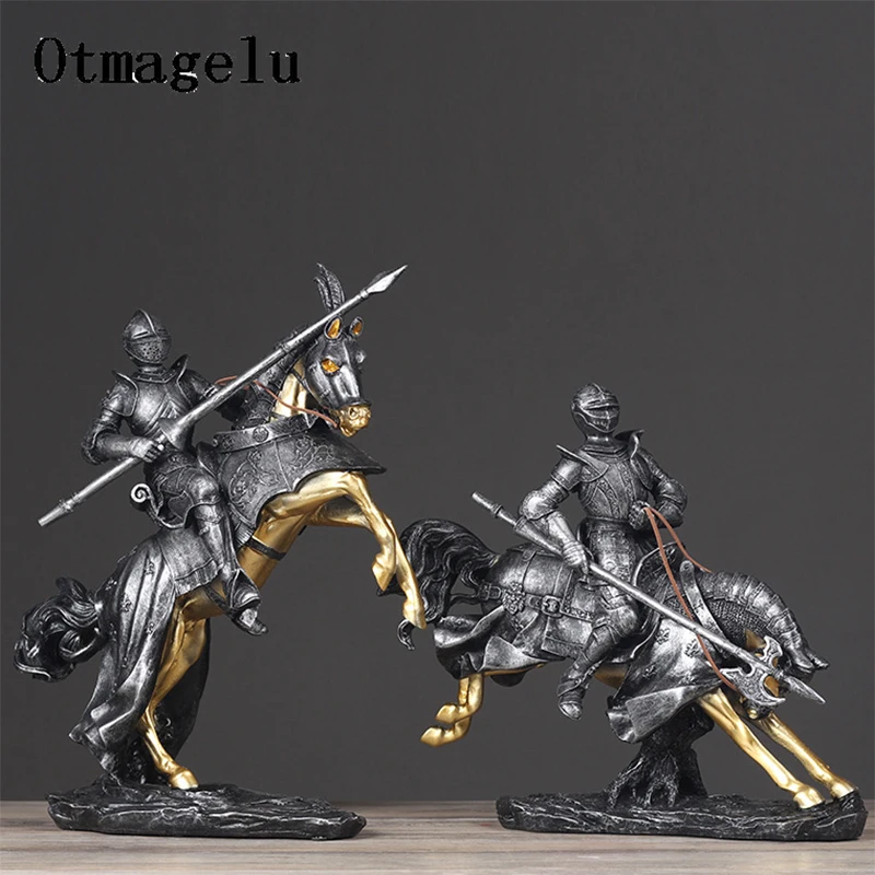 Figura caballería soldado romano vintage con diseño europeo y detalles históricos