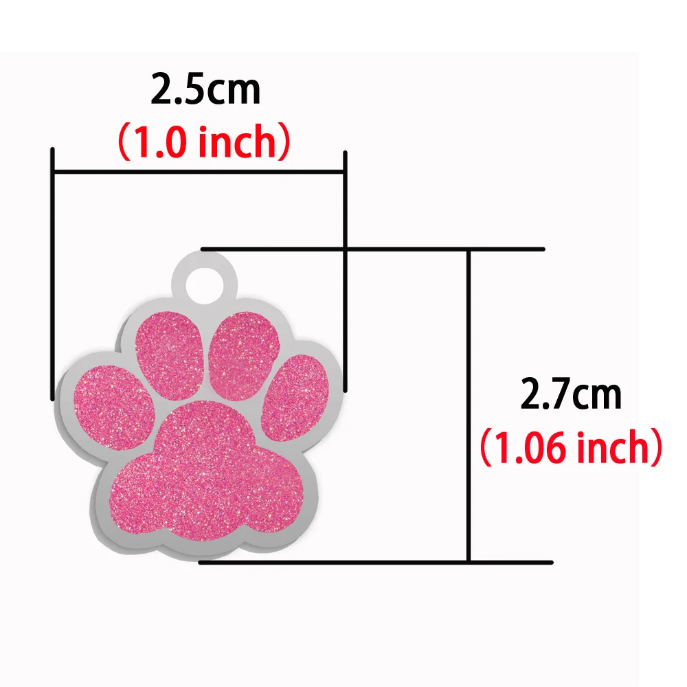 Collar de identificación con grabado de pata para perro, colgante de acero inoxidable, nombre, teléfono, accesorios para mascotas, novedad, envío directo - imagen 3