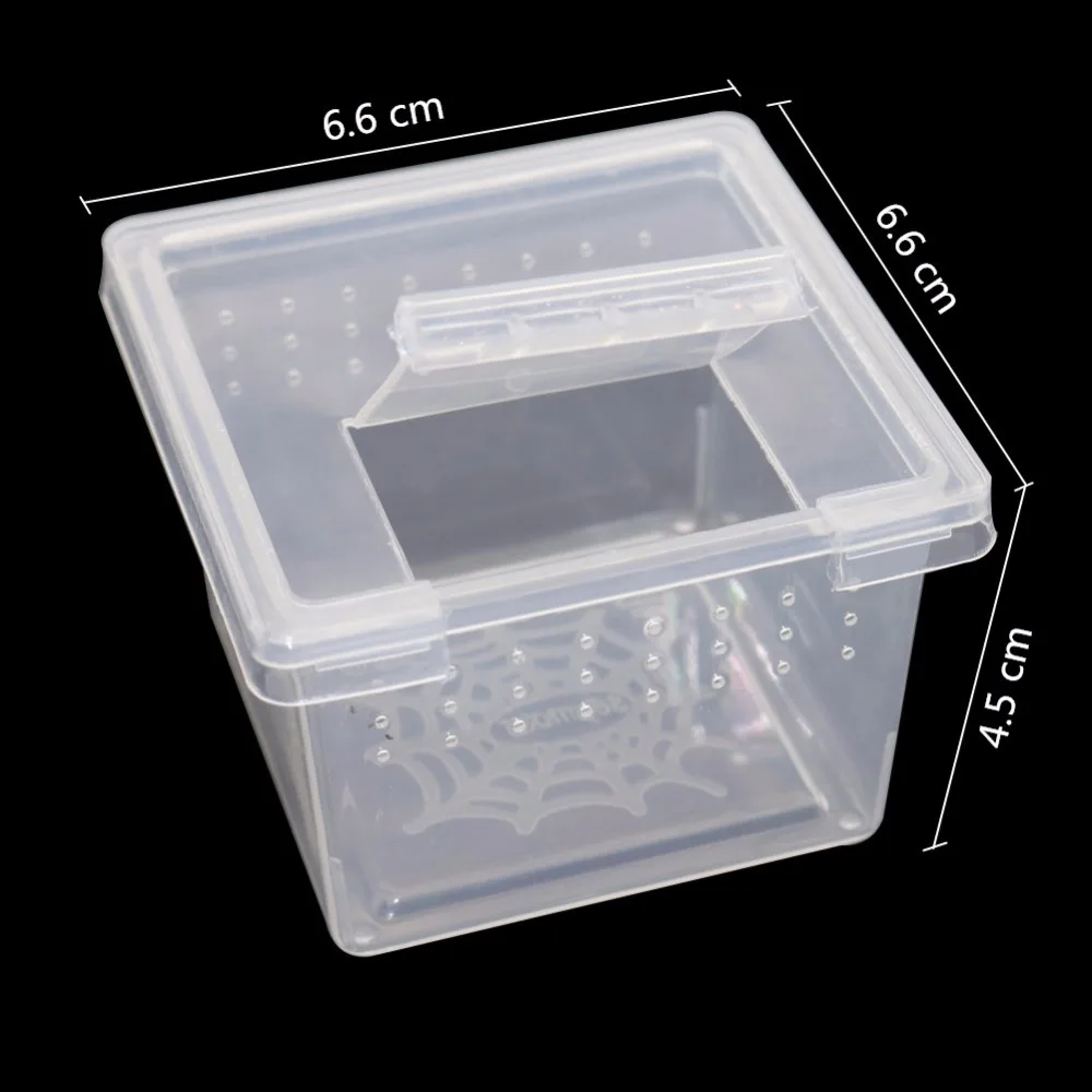 1 Pcs Plastic Transparent Reptiles Living Box Reptile Terrarium Ideal Habitat for Scorpion spider Ants Chameleon Lizard - imagen 2