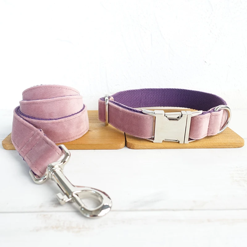 MUTTCO Collar de perro ajustable THE BABY PINK productos para mascotas hechos a mano 5 tamaños hebilla de metal doble tela collar de perro y correa UDC080 - imagen 5