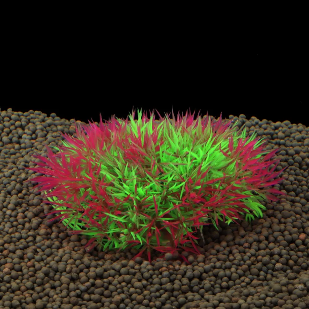 1 Uds. Plantas de acuario de plástico, Plantas artificiales de 3 colores, accesorios para plantas de peces maravilla, decoración de adorno de Acuario - imagen 4