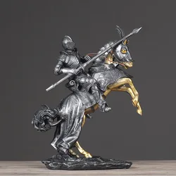 Estatua de soldado romano vintage – Figura de guerrero mini para salón