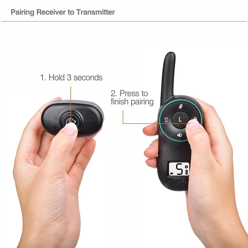 Nuevas collares eléctricos de entrenamiento para perros IP67, Collar para perros recargable a prueba de agua con receptor de Control remoto de 400m, collares de entrenamiento para mascotas - imagen 4