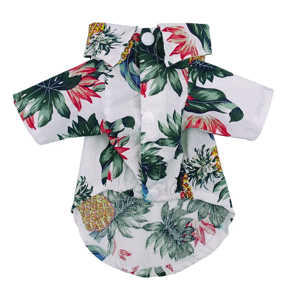 Ropa de verano para perros y gatos, camisa hawaiana informal para la playa, camisas para mascotas, ropa para cachorros, perros pequeños y medianos, S-XL - imagen 5