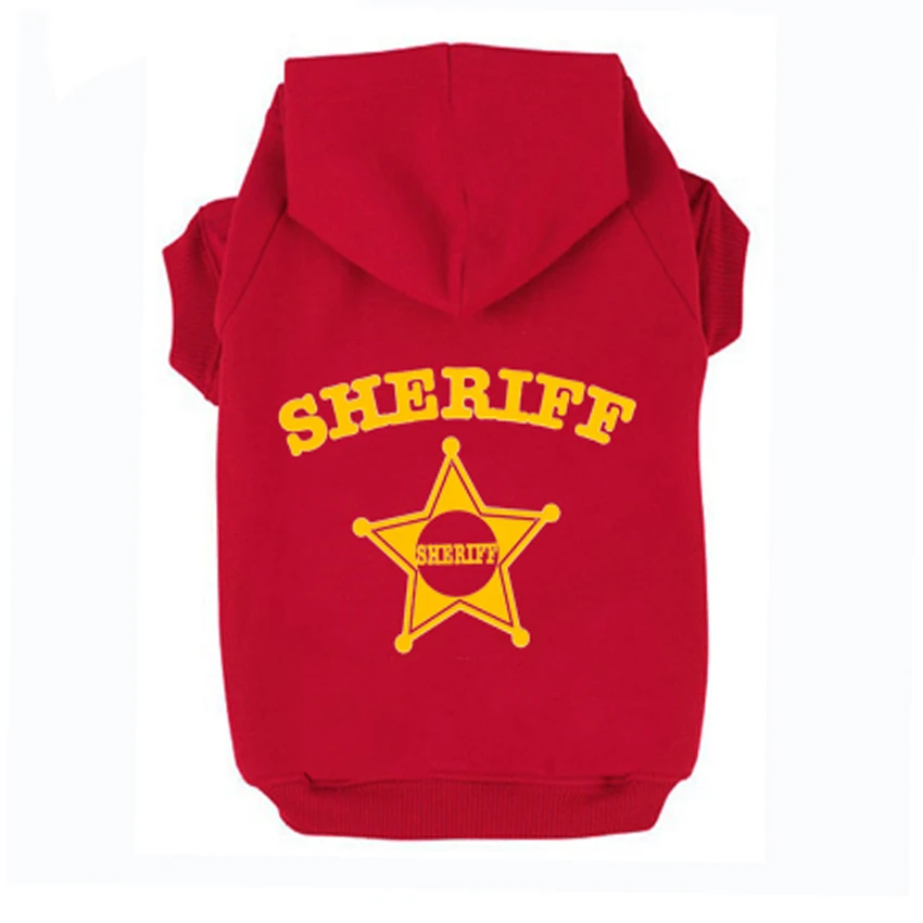 SHERIFF-ropa con estampado de estrellas para cachorros y perros, sudaderas con capucha, jerséis, chándales para el cuidado de la taza de té de Chihuahua y perros grandes - imagen 2