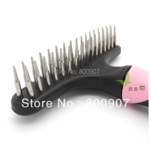 Rastrillo para perro, cepillo Deshedding, peine, capa inferior, rastrillo para perros, gatos, conejos, matados, abrigos de pelo corto o largo - imagen 3