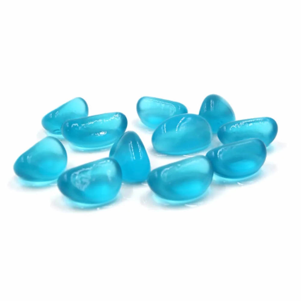 Cuentas de cristal de anacardo para acuario, piedra fluorescente de luz azul, accesorios de decoración para pecera, 30 Uds. - imagen 3