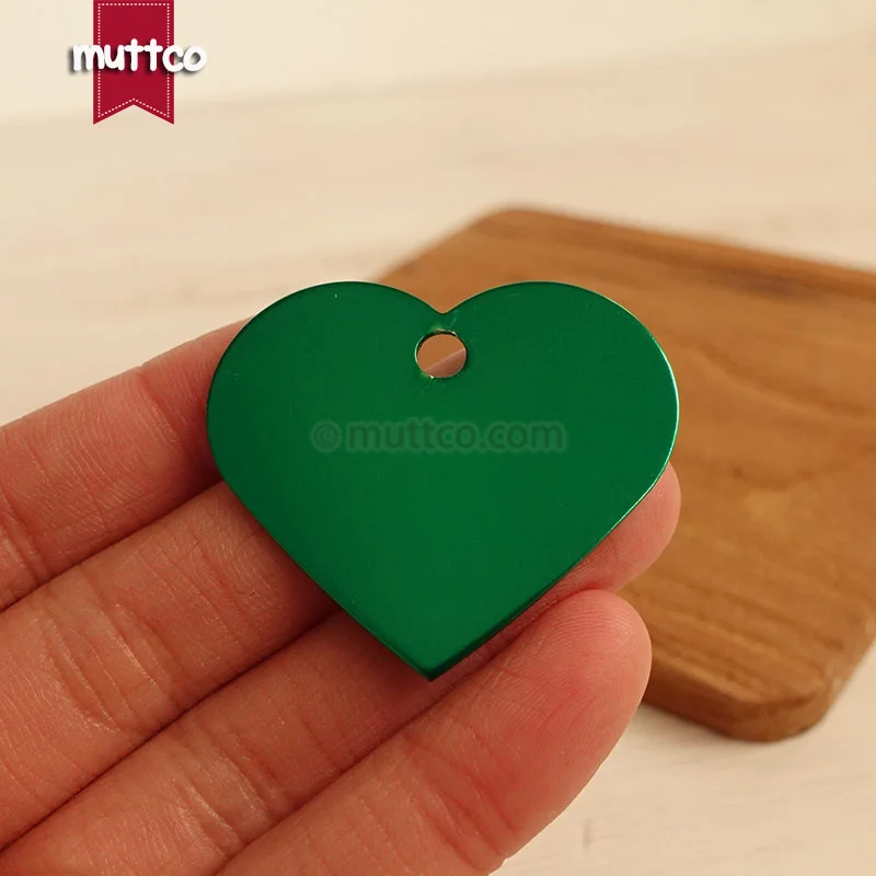 20 unids/lote simple etiqueta de identificación de mascota cargada personalizada nombre personalizado número móvil etiqueta de gato corazón amor etiqueta de identificación de perro 10 colores DIT-022 - imagen 4
