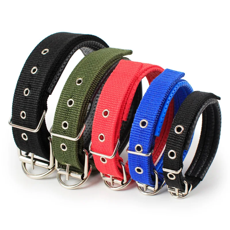Collar ajustable de algodón suave para perros y gatos, accesorios para perros y gatos, collares para perros pequeños y grandes, tamaño Golden Retriever Dulldog S-XL - imagen 4