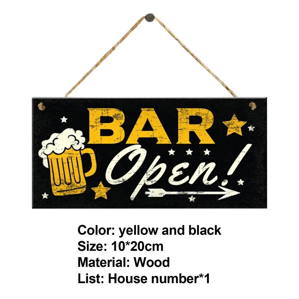 Letreros de madera simples para decoración de pared, placa colgante de moda Vintage para cafetería, Bar, Pub, letrero personalizado para decoración del hogar, artesanía de cerveza y jardín - imagen 4