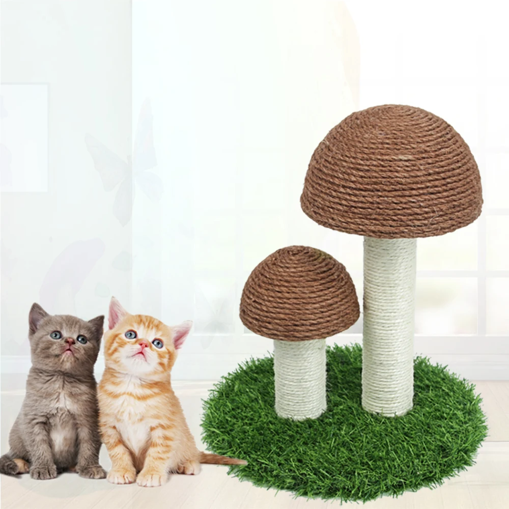 Poste rascador para gatos, árbol de Sisal para gatos, seta, torre para gatos, garra de molienda, juguetes, tablero rascador para gatitos, Protector de muebles, rascador para mascotas