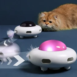 Plato UFO giratorio para gatos – Juguete automático