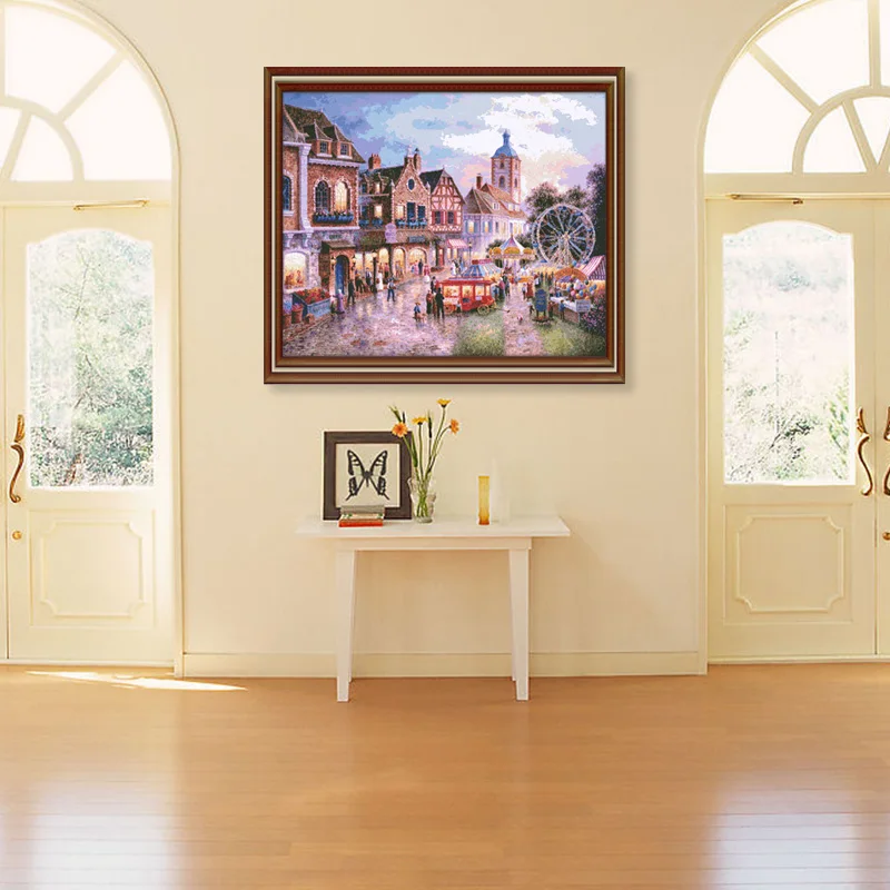 Beary Patch Park Kits de punto de cruz contado, lienzo impreso, juegos de bordado, 11CT, 14CT, costura hecha a mano, decoración del hogar, pinturas - imagen 3