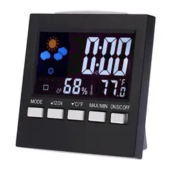 Medidor temperatura y humedad para mascotas – Reloj despertador LCD