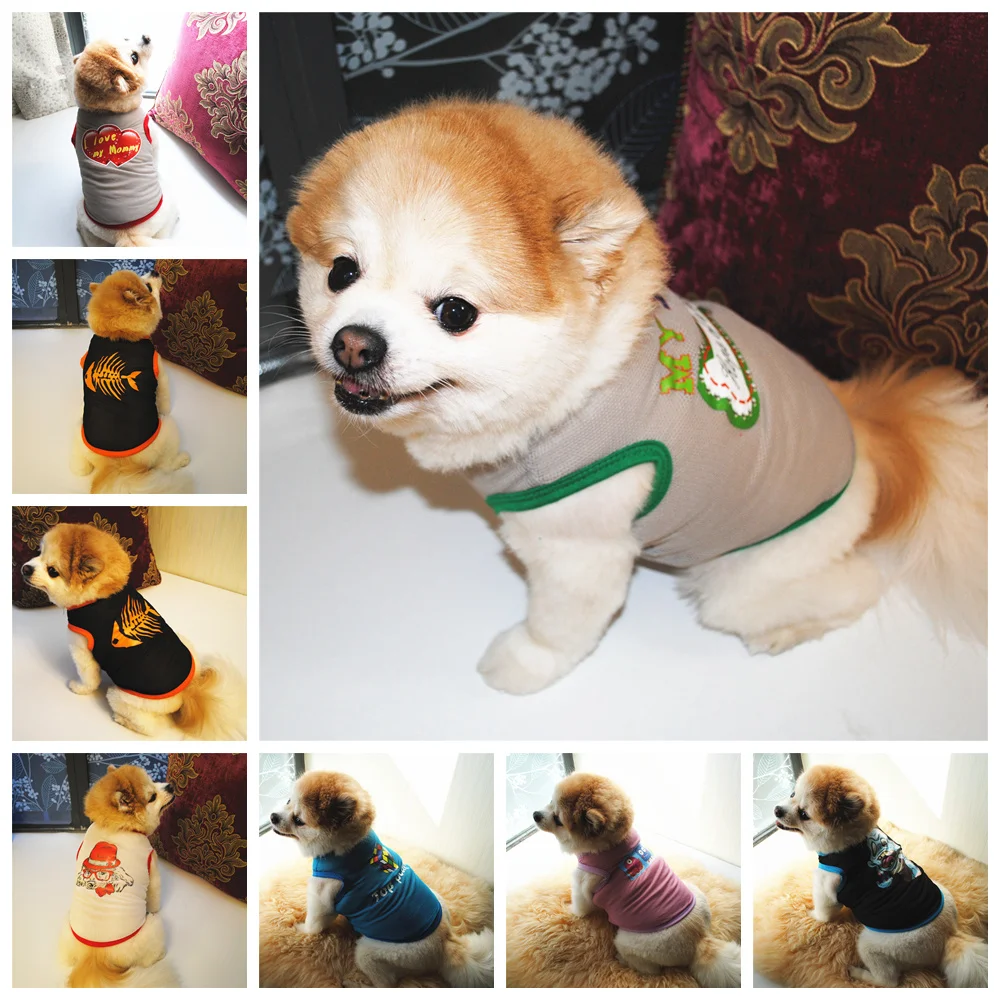 Ropa de diseñador barata de verano para perros pequeños, ropa para Bulldog Frenchie, ropa para perros York Pug, ropa para perros, camiseta, productos para mascotas - imagen 3