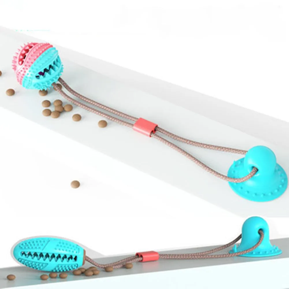 Juguete mordedor de goma para perro, Limpieza de dientes duradera, juguete Molar de entrenamiento para perros pequeños y medianos, cachorro, juguete interactivo con ventosa - imagen 2