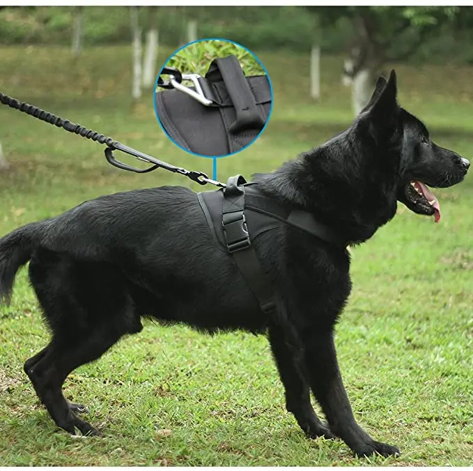 Arnés táctico militar para perros con mango para perros grandes y pequeños, servicio sin tirones, chaleco de entrenamiento, resistente, ajustable - imagen 4