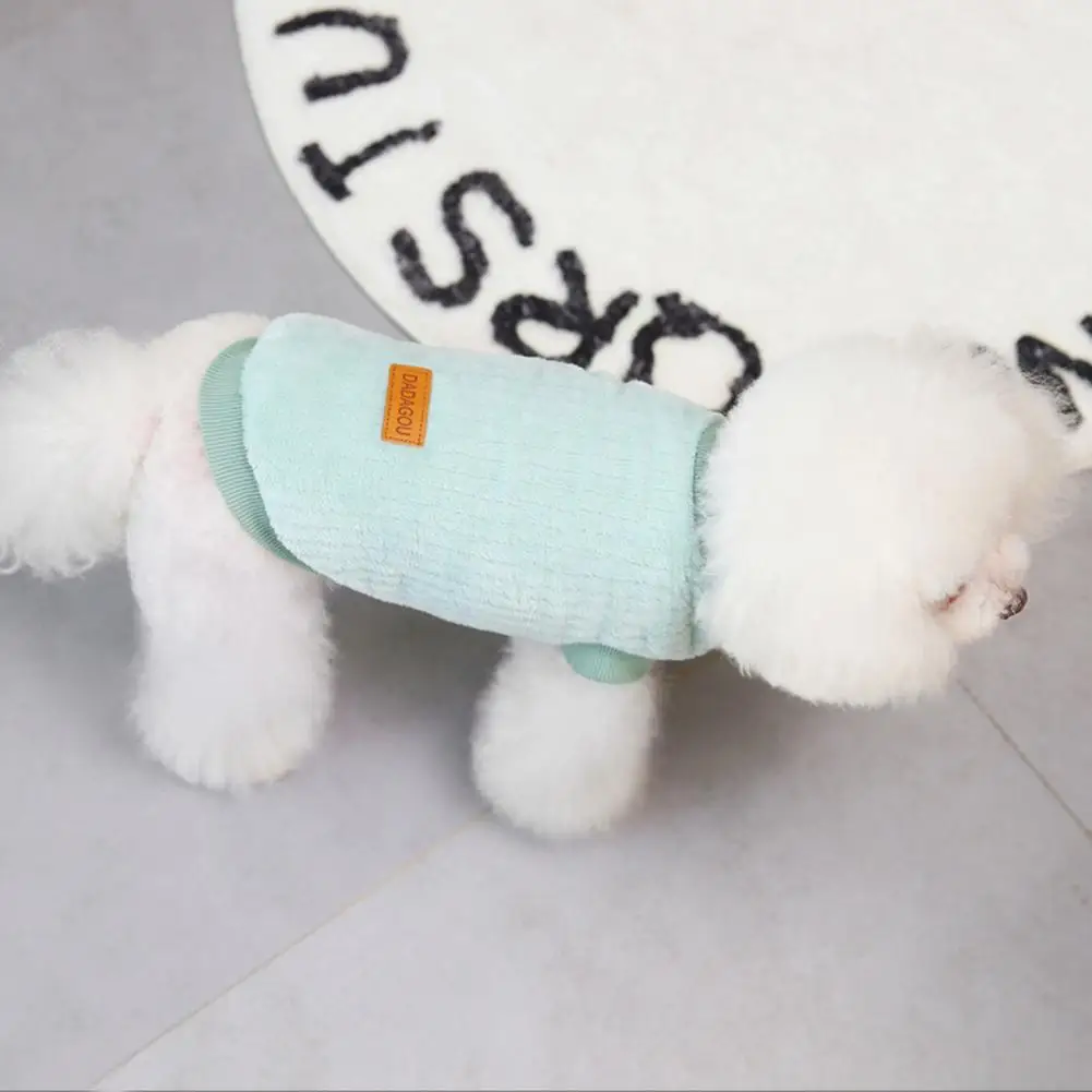 Suéter para mascotas, abrigo para cachorros pequeños, chaquetas, sudadera de Color sólido, mantiene el calor, agradable para la piel, sudadera de lana para perros - imagen 5