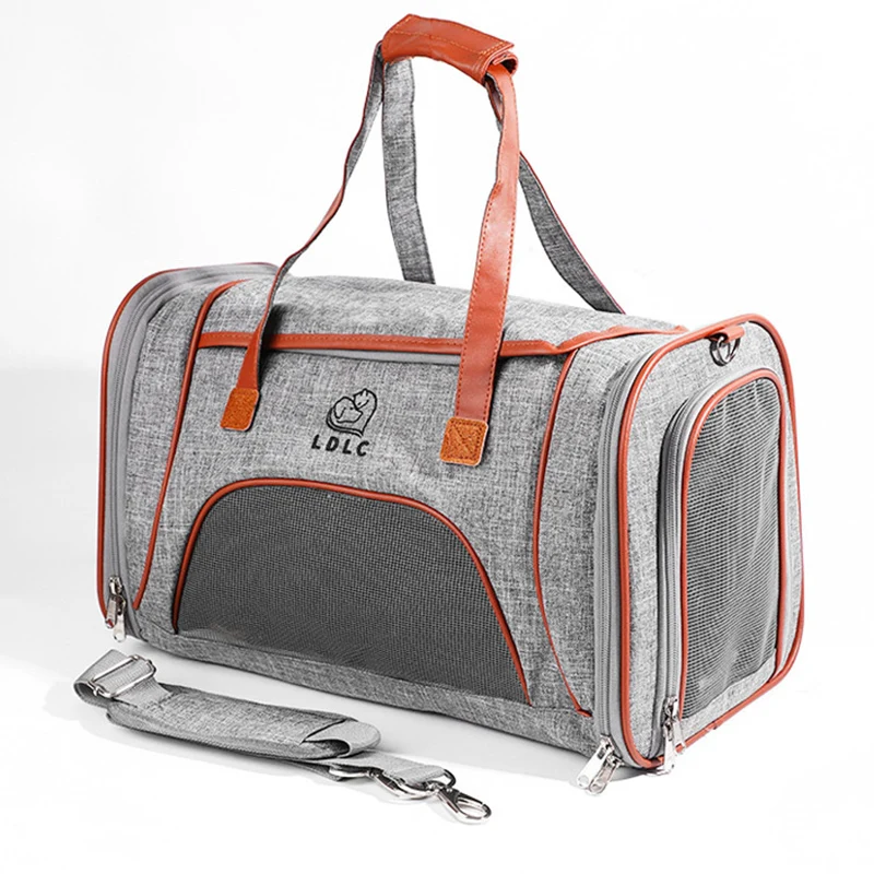 Transportín plegable y transpirable para gatos y cachorros, accesorios de viaje para exteriores, suministros para Mascotas - imagen 4