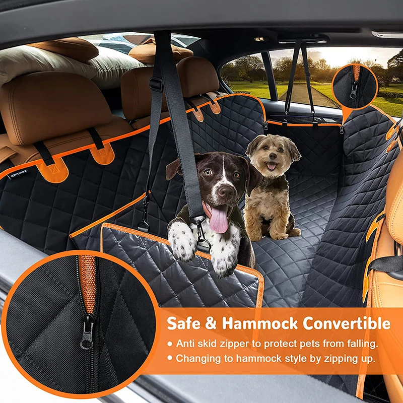 Benepaw-funda para asiento de coche para perro, impermeable, resistente, a los arañazos, antideslizante, duradera, suave, hamaca para coches, camiones, SUV - imagen 2