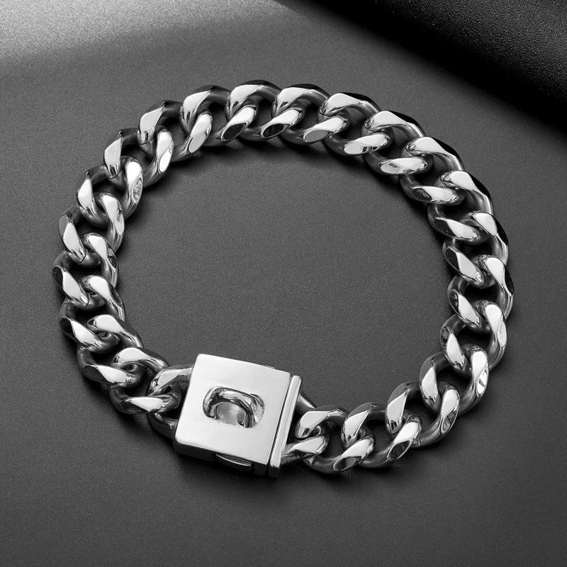 Cadena para perro superfuerte de 23mm de ancho, collares chapados en oro de acero inoxidable para perros grandes, accesorios duraderos para mascotas Doberman Pitbull - imagen 3