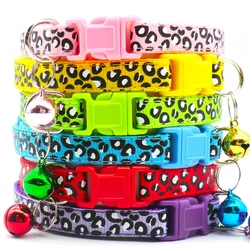 Collar leopardo para perros - anillo con huellas y etiqueta ajustable