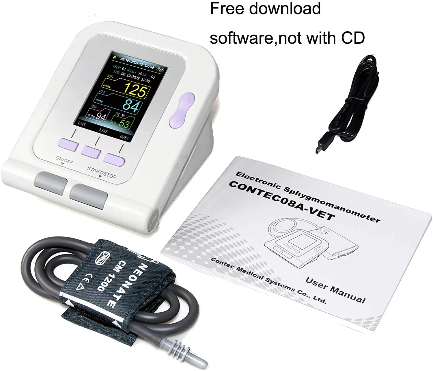 Medición en mascota con CONTEC08A-VET