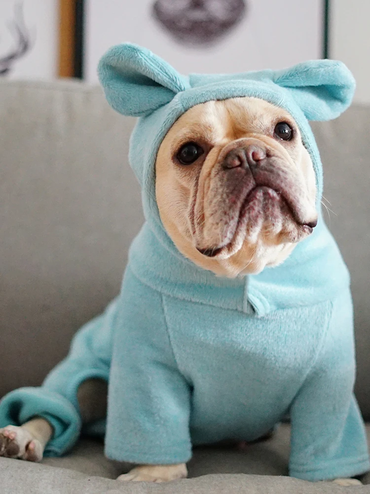 Ropa de invierno para perros, sudaderas con capucha cálidas para cachorros, Bulldog Francés, Chihuahua, Pug, Mono para mascotas, Disfraces para perros pequeños y medianos - imagen 5