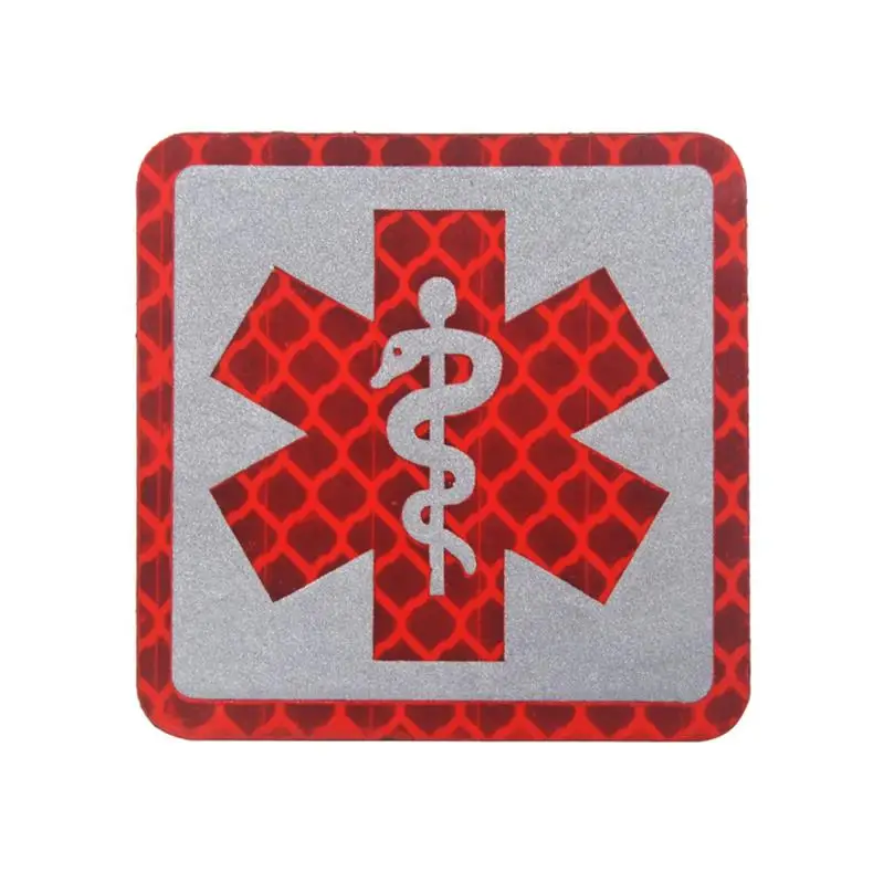 Parche bordado reflectante, insignia de brazalete, Cruz Roja, apliques de costura decorativos, adorno, parches tácticos - imagen 5