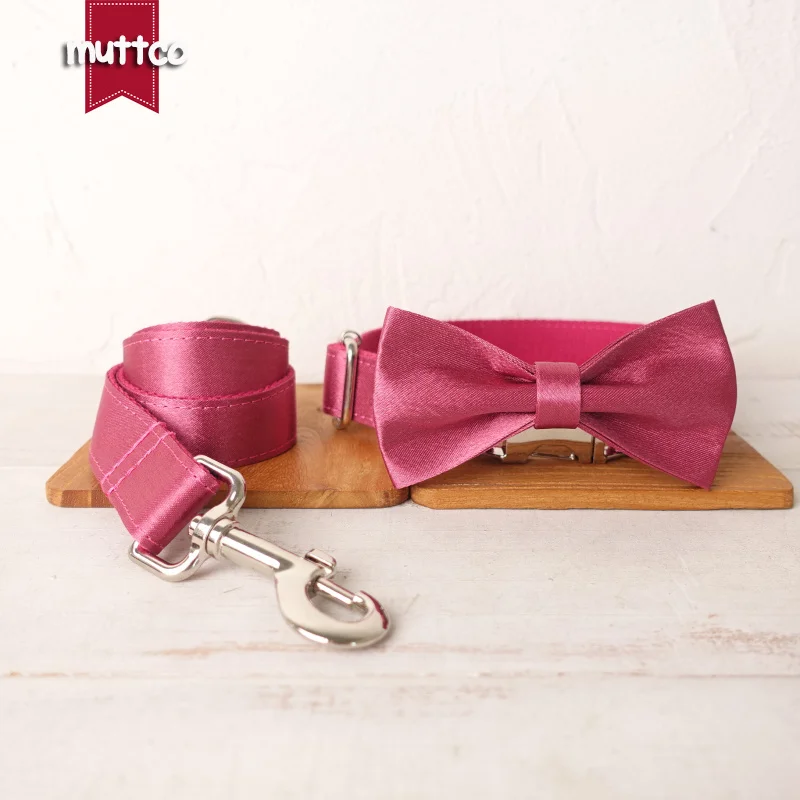 MUTTCO-collar con etiqueta de identificación para perro mascota personalizado, correa THE SHINY CHERRY, collar con placa con nombre ajustable para cachorros, 5 tamaños, UDC113