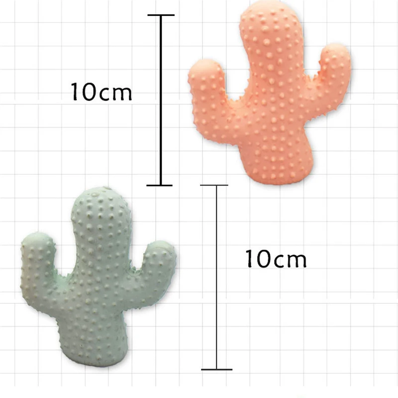 Juguete de goma de seguridad para perros pequeños, juguetes para masticar con hueso de Cactus, limpieza de dientes, accesorios para mascotas - imagen 2