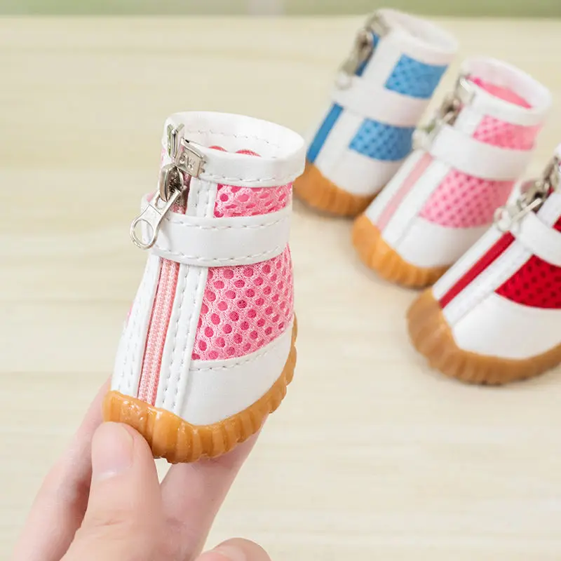 Zapatos a la moda para mascotas, calzado impermeable y transpirable para perros pequeños, novedad de 2021 - imagen 3