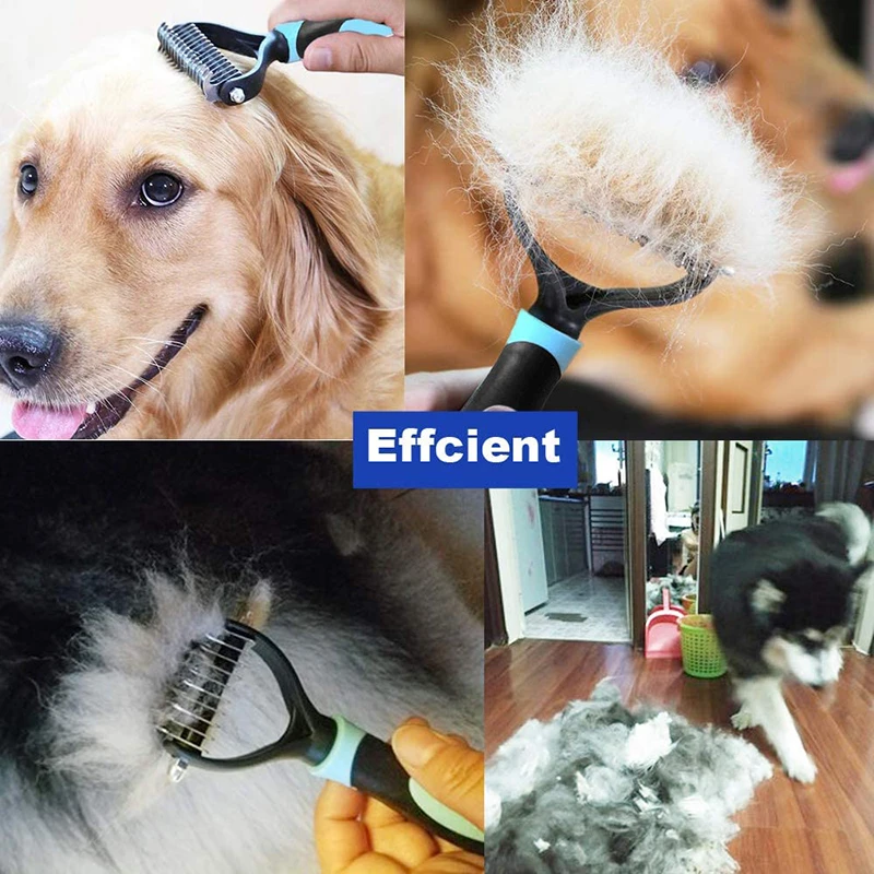 Benepaw Professional 2 Sided Dematting Dog Comb Cat Safe Durbale Pet Brush Rake Puppy Grooming Tools Undercoat Shedding - imagen 3