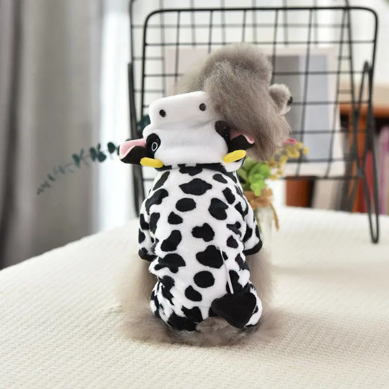 Otoño Invierno mascota gato perro ropa polar lindo cachorro mono disfraz para perros pequeños Chihuahua Pomeranian gatito pijamas cachorro - imagen 4