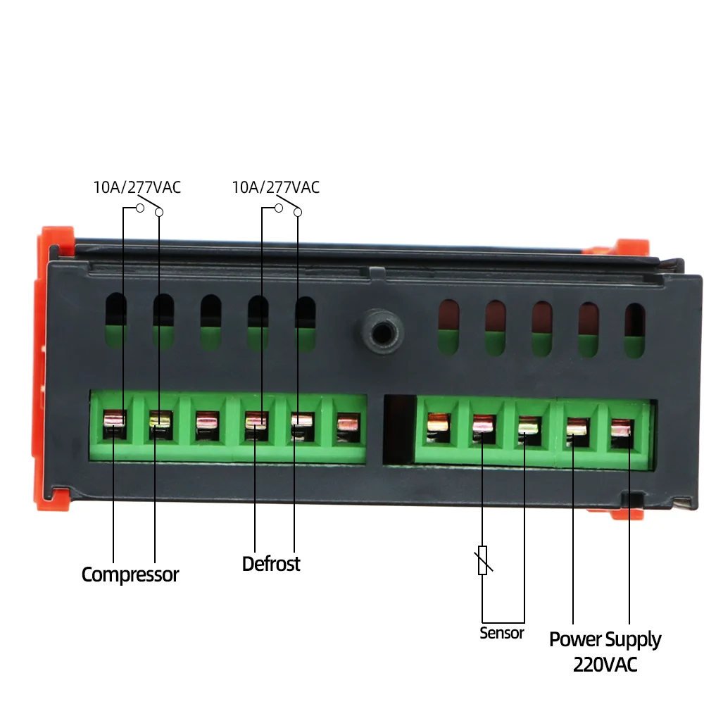 Controlador de temperatura ETC-200 + microordenador, termostato Digital, Mini Control de temperatura, refrigeración, alarma de descongelación, 220V - imagen 5
