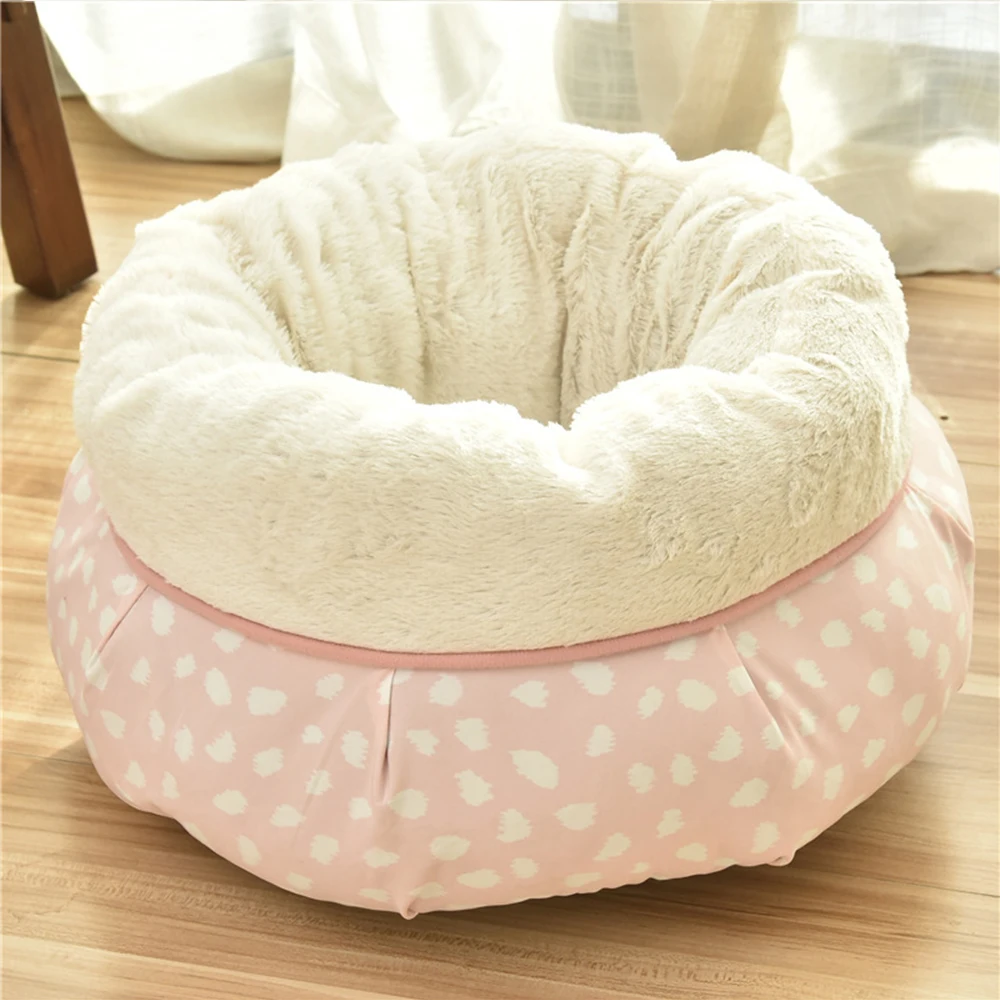 Cama súper suave para mascotas, sofá de felpa acogedor, perrera para gatos, perros, perrera acogedora para mascotas, cesta para dormir profunda y cálida para invierno, estera para el hogar para gatitos - imagen 5
