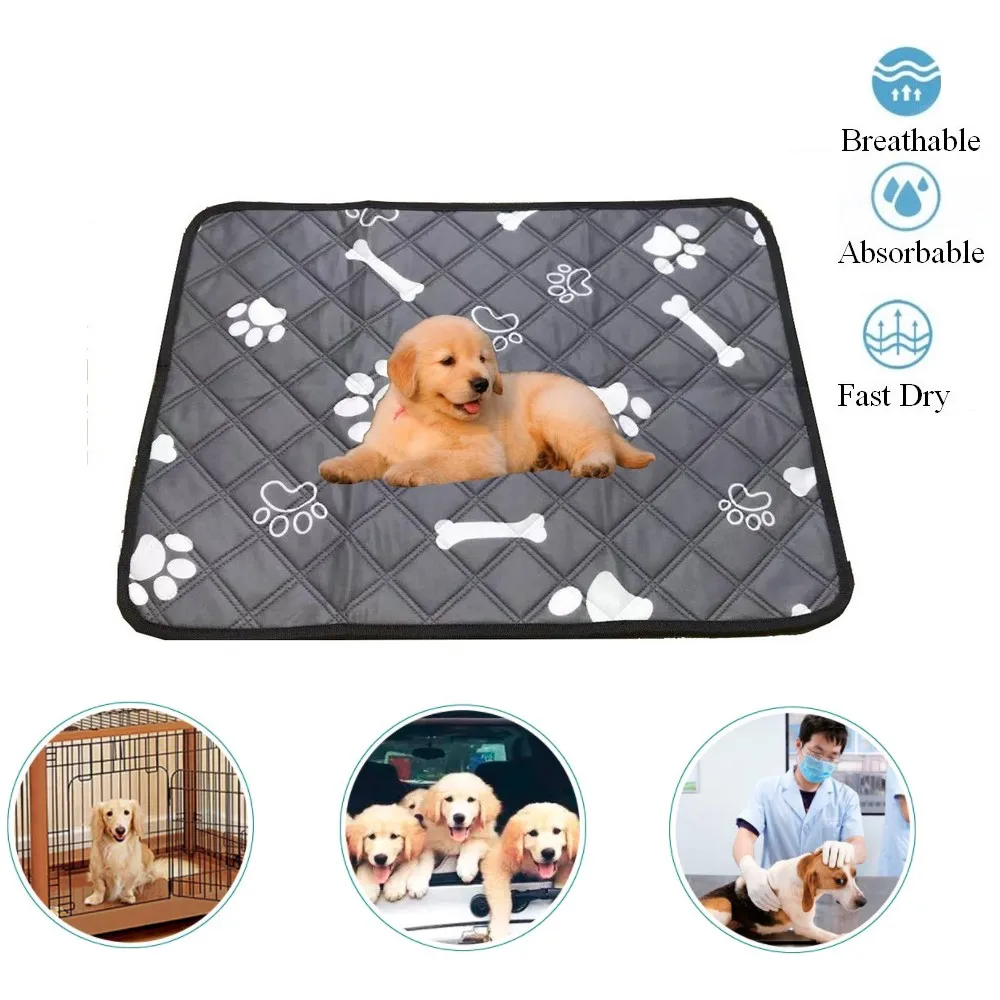 Almohadillas para orinar para perros y mascotas, manta lavable reutilizable, pañal absorbente para pañales, almohadilla de entrenamiento para cachorros, cama para mascotas, estera para orina para perros, gatos y conejos