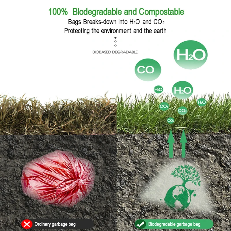 Benepaw-bolsa Biodegradable para caca de perro, duradera, ecológica, a prueba de fugas, fácil de rasgar, para residuos de mascotas, fácil de atar - imagen 3