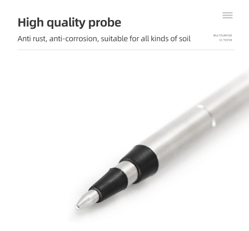 Probador de suelo EC-315 multifunción 2 en 1, medidor de temperatura EC del suelo, Monitor de calidad del agua portátil, probador EC para suelo de acuario de laboratorio - imagen 5