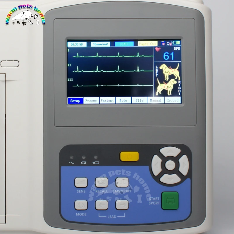Máquina veterinaria ECG Animal Perro Gato Digital Equipo veterinario ECG médico portátil de 3 canales - imagen 4