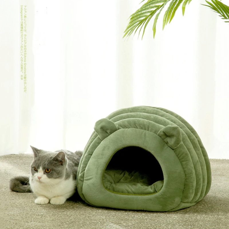 Cama cálida para mascotas, casa de invierno para cachorros y gatos, cojín para mascotas, cesta interior, cueva, perrera, Nido, productos para mascotas - imagen 3