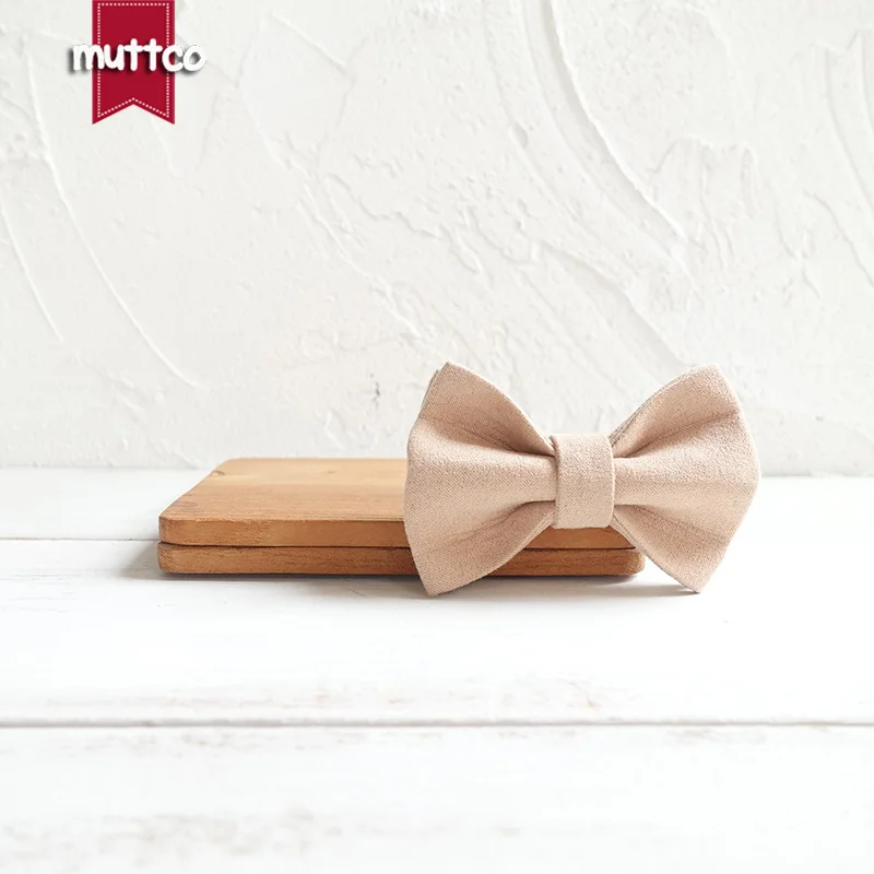 MUTTCO-collar de perro de diseño propio para mujer, hecho a mano, color marrón claro, 2 tamaños, poliéster satinado y nailon para gato, UCC027 - imagen 5