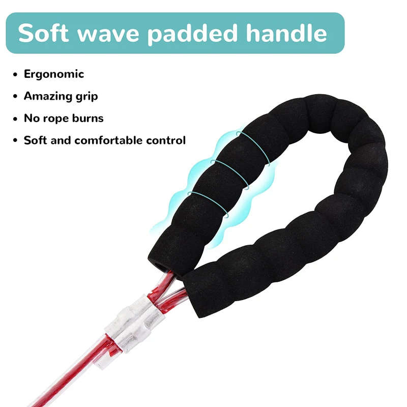 Benepaw-Correa resistente al agua para perro, correa de entrenamiento para dentición, sin enredos, de acero, mango de espuma cómodo - imagen 5