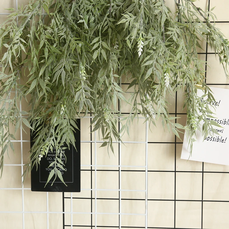 Hojas verdes artificiales de bambú para decoración del hogar y la Oficina, plantas verdes falsas, 1 unidad - imagen 3