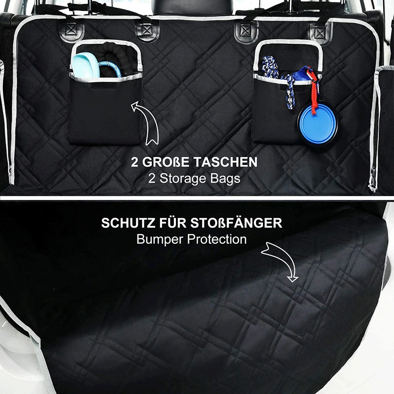 Benepaw Anti-scratch Pet Cargo Liner Mat For SUV Waterproof 2 Large Storage Pockets Nonslip Car Dog Seat Cover Machine Washable - imagen 3