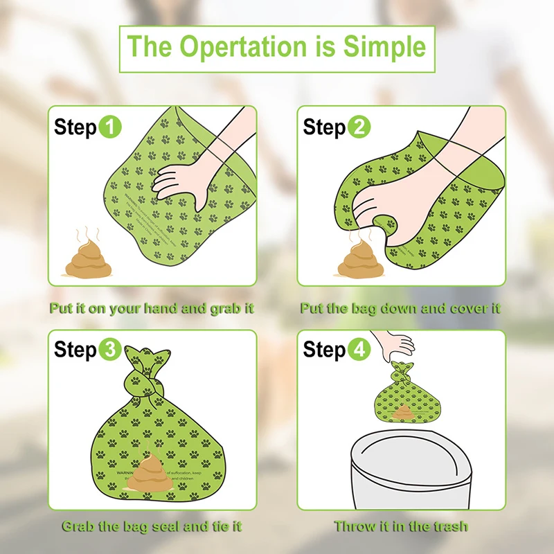 Benepaw-bolsas biodegradables para excrementos de perro, respetuosas con el medio ambiente, a prueba de fugas, bolsas para excrementos de mascotas gruesas y fuertes, fácil de rasgar, 120/300 unidades - imagen 5