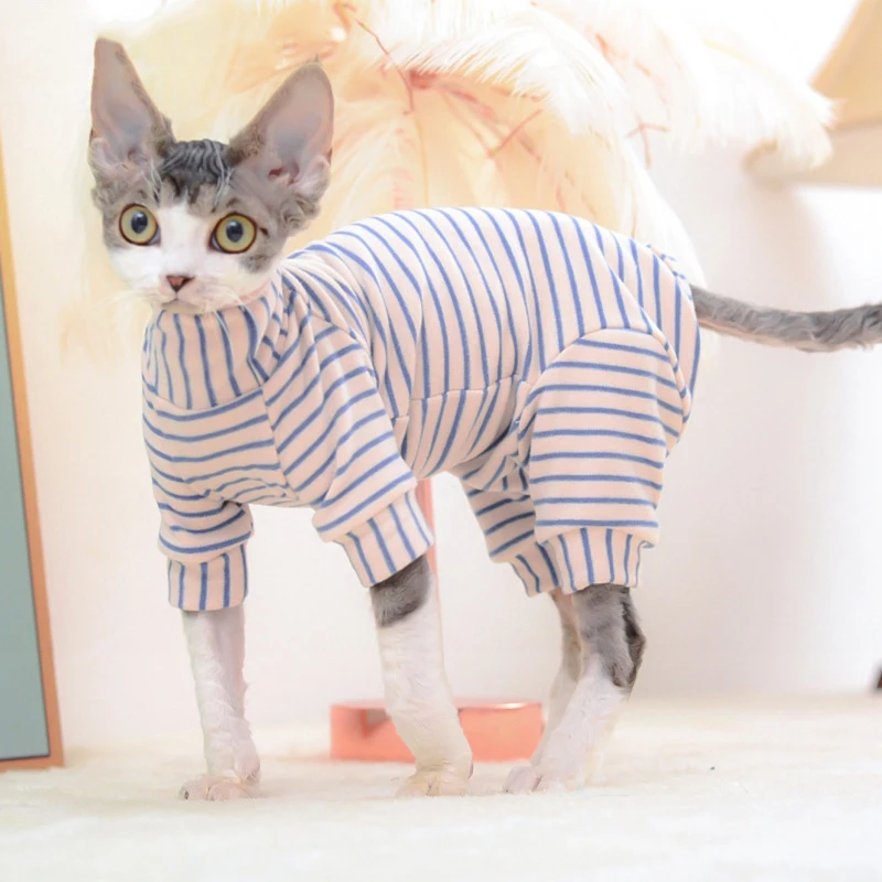 Sphynx-Mono de algodón con capucha para gato, ropa cálida para invierno, Disfraces para esfinge - imagen 2
